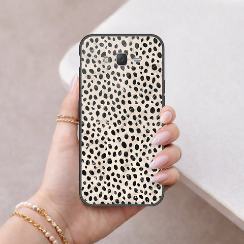 Samsung Galaxy J7 2015 Cover - Vanilla Dream Series - HQ Ultra Shine Premium Infinity Glass Soft Silicon Borders Case