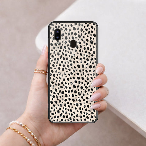 Samsung Galaxy A20 Cover - Vanilla Dream Series - HQ Ultra Shine Premium Infinity Glass Soft Silicon Borders Case