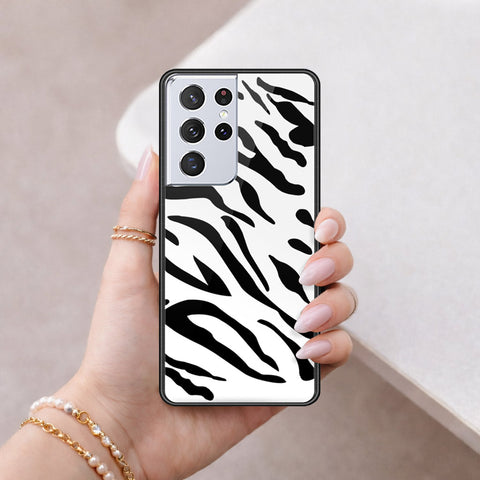 Samsung Galaxy S21 Ultra 5G Cover - Vanilla Dream Series - HQ Ultra Shine Premium Infinity Glass Soft Silicon Borders Case