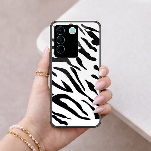 Vivo V27e Cover - Vanilla Dream Series - HQ Ultra Shine Premium Infinity Glass Soft Silicon Borders Case