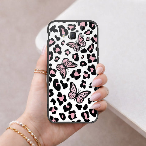 Samsung Galaxy J7 2015 Cover - Vanilla Dream Series - HQ Ultra Shine Premium Infinity Glass Soft Silicon Borders Case
