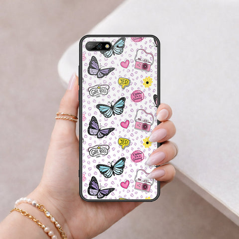 Huawei Y6 Prime 2018 Cover - Vanilla Dream Series - HQ Ultra Shine Premium Infinity Glass Soft Silicon Borders Case