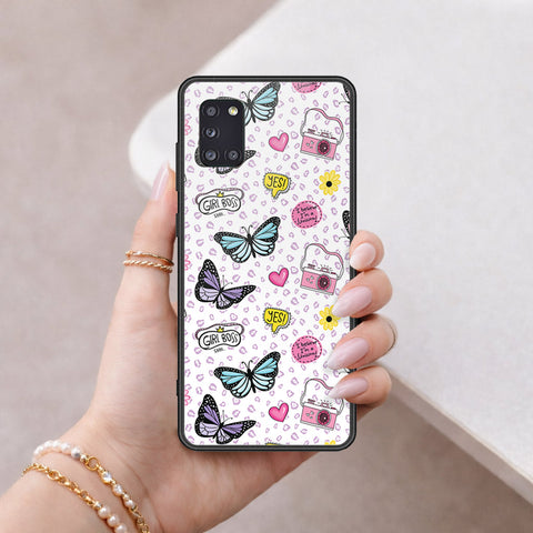 Samsung Galaxy A31 Cover - Vanilla Dream Series - HQ Ultra Shine Premium Infinity Glass Soft Silicon Borders Case