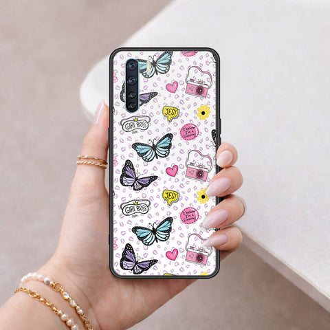 Oppo Reno 3 Cover - Vanilla Dream Series - HQ Ultra Shine Premium Infinity Glass Soft Silicon Borders Case