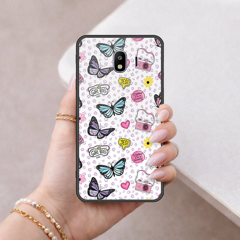 Samsung Galaxy J4 2018 Cover - Vanilla Dream Series - HQ Ultra Shine Premium Infinity Glass Soft Silicon Borders Case