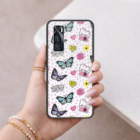 Vivo V20 SE Cover - Vanilla Dream Series - HQ Ultra Shine Premium Infinity Glass Soft Silicon Borders Case