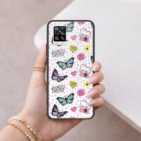 Vivo V20 Cover - Vanilla Dream Series - HQ Ultra Shine Premium Infinity Glass Soft Silicon Borders Case