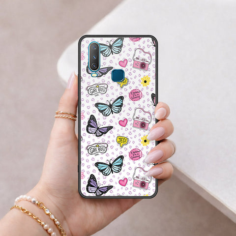 Vivo Y12 Cover - Vanilla Dream Series - HQ Ultra Shine Premium Infinity Glass Soft Silicon Borders Case