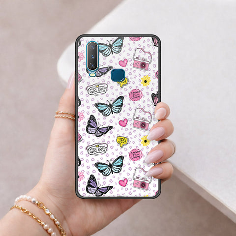 Vivo Y17 Cover - Vanilla Dream Series - HQ Ultra Shine Premium Infinity Glass Soft Silicon Borders Case