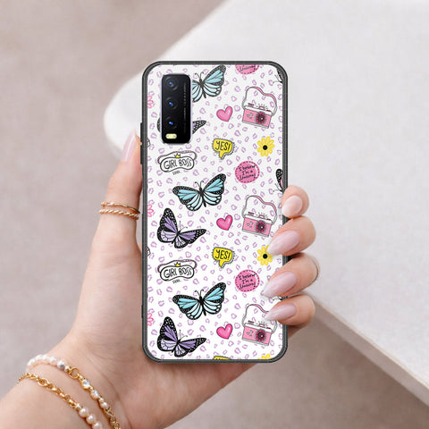 Vivo Y20s Cover - Vanilla Dream Series - HQ Ultra Shine Premium Infinity Glass Soft Silicon Borders Case
