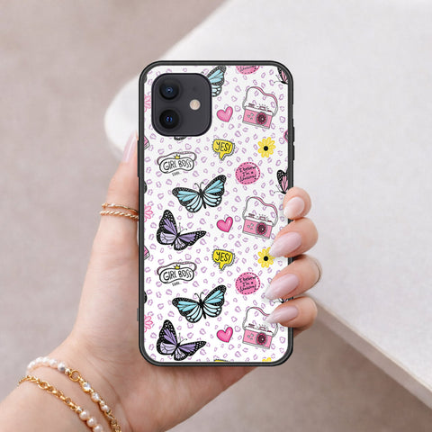 iPhone 12 Mini Cover - Vanilla Dream Series - HQ Ultra Shine Premium Infinity Glass Soft Silicon Borders Case