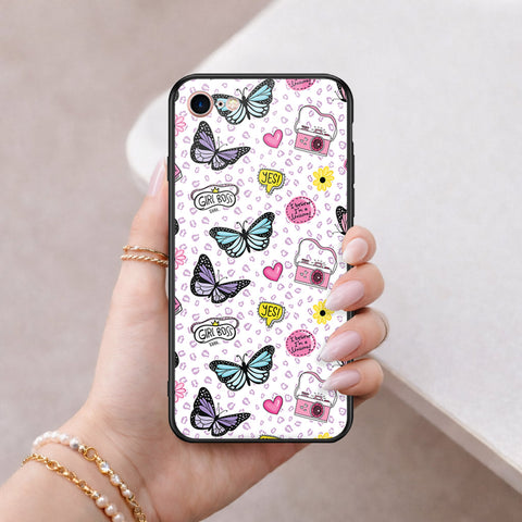 iPhone 8 / 7 - Vanilla Dream Series - HQ Ultra Shine Premium Infinity Glass Soft Silicon Borders Case