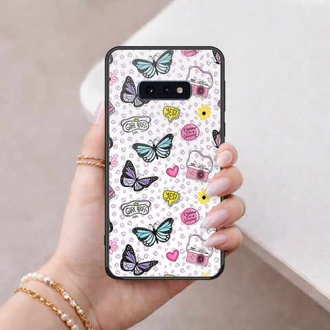 Samsung Galaxy S10e Cover - Vanilla Dream Series - HQ Ultra Shine Premium Infinity Glass Soft Silicon Borders Case