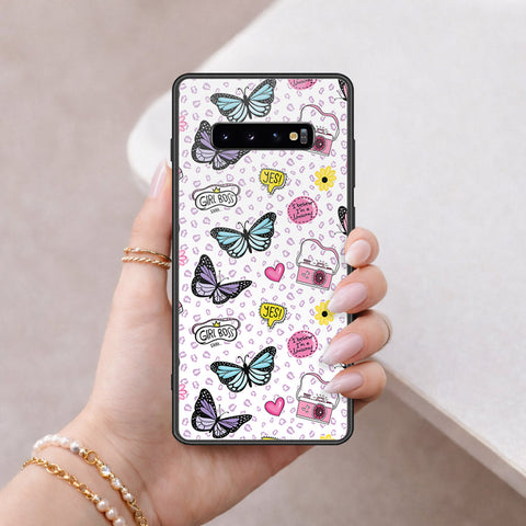 Samsung Galaxy S10 Plus Cover - Vanilla Dream Series - HQ Ultra Shine Premium Infinity Glass Soft Silicon Borders Case