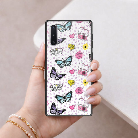Samsung Galaxy Note 10 Cover - Vanilla Dream Series - HQ Ultra Shine Premium Infinity Glass Soft Silicon Borders Case