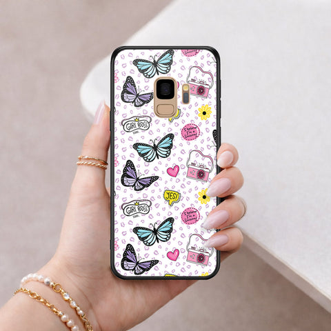 Samsung Galaxy S9 Cover - Vanilla Dream Series - HQ Ultra Shine Premium Infinity Glass Soft Silicon Borders Case