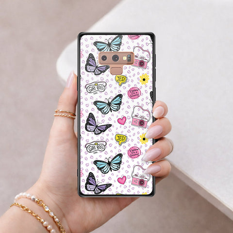 Samsung Galaxy Note 9 Cover - Vanilla Dream Series - HQ Ultra Shine Premium Infinity Glass Soft Silicon Borders Case
