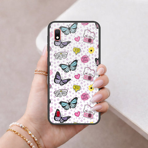 Samsung Galaxy A10 Cover - Vanilla Dream Series - HQ Ultra Shine Premium Infinity Glass Soft Silicon Borders Case