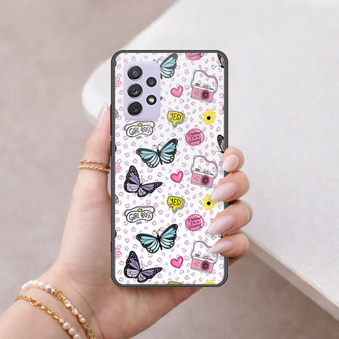 Samsung Galaxy A72 Cover - Vanilla Dream Series - HQ Ultra Shine Premium Infinity Glass Soft Silicon Borders Case