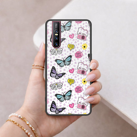 Vivo V15 Pro Cover - Vanilla Dream Series - HQ Ultra Shine Premium Infinity Glass Soft Silicon Borders Case