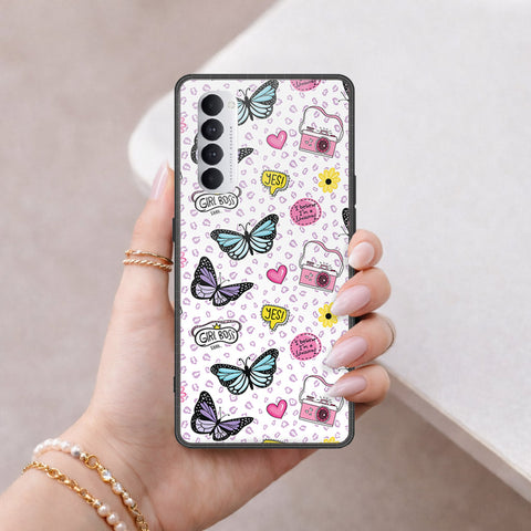 Oppo Reno 4 Pro Cover - Vanilla Dream Series - HQ Ultra Shine Premium Infinity Glass Soft Silicon Borders Case