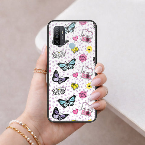 Oppo A53 Cover - Vanilla Dream Series - HQ Ultra Shine Premium Infinity Glass Soft Silicon Borders Case