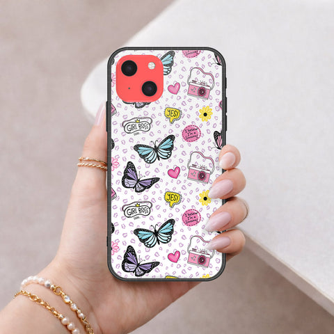 iPhone 13 Mini Cover - Vanilla Dream Series - HQ Ultra Shine Premium Infinity Glass Soft Silicon Borders Case