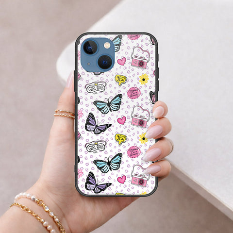iPhone 13 Cover - Vanilla Dream Series - HQ Ultra Shine Premium Infinity Glass Soft Silicon Borders Case