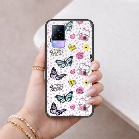 Vivo V21e Cover - Vanilla Dream Series - HQ Ultra Shine Premium Infinity Glass Soft Silicon Borders Case