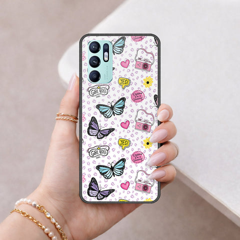 Oppo Reno 6 Cover - Vanilla Dream Series - HQ Ultra Shine Premium Infinity Glass Soft Silicon Borders Case