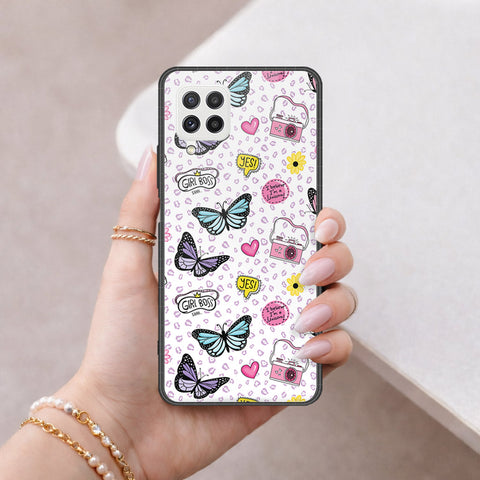 Samsung Galaxy M32 Cover - Vanilla Dream Series - HQ Ultra Shine Premium Infinity Glass Soft Silicon Borders Case