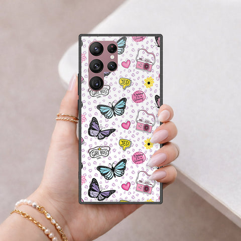 Samsung Galaxy S22 Ultra 5G Cover - Vanilla Dream Series - HQ Ultra Shine Premium Infinity Glass Soft Silicon Borders Case