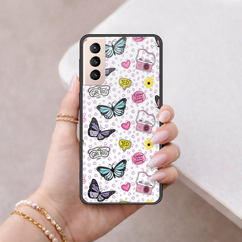Samsung Galaxy S21 FE 5G Cover - Vanilla Dream Series - HQ Ultra Shine Premium Infinity Glass Soft Silicon Borders Case