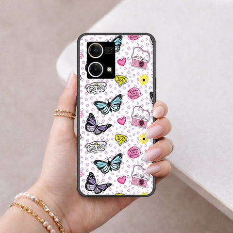 Oppo Reno 7 4G Cover - Vanilla Dream Series - HQ Ultra Shine Premium Infinity Glass Soft Silicon Borders Case