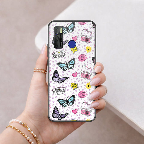 Infinix Hot 9 Pro Cover - Vanilla Dream Series - HQ Ultra Shine Premium Infinity Glass Soft Silicon Borders Case