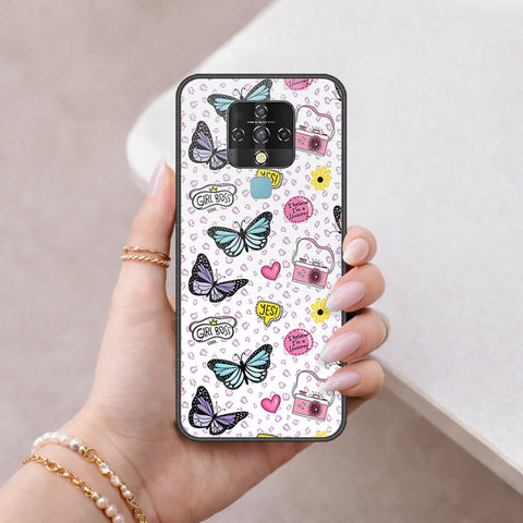 Tecno Camon 16 SE Cover - Vanilla Dream Series - HQ Ultra Shine Premium Infinity Glass Soft Silicon Borders Case