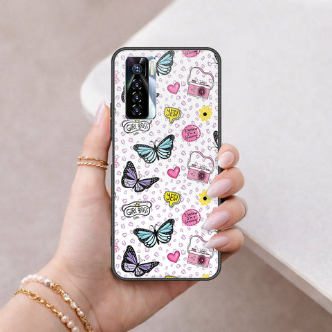 Tecno Camon 17 Pro Cover - Vanilla Dream Series - HQ Ultra Shine Premium Infinity Glass Soft Silicon Borders Case