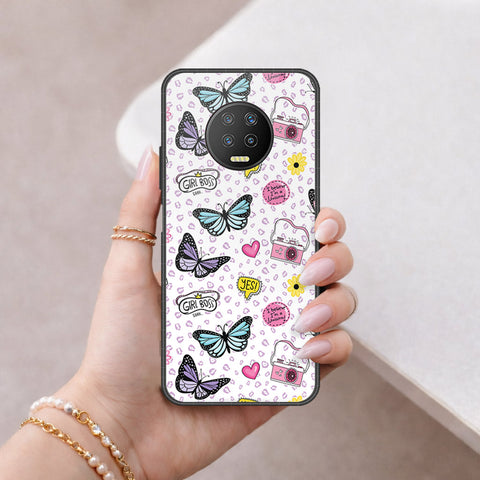 Infinix Note 7 Cover - Vanilla Dream Series - HQ Ultra Shine Premium Infinity Glass Soft Silicon Borders Case