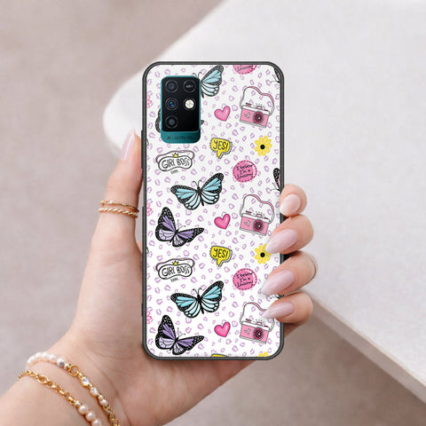 Infinix Note 10 Cover - Vanilla Dream Series - HQ Ultra Shine Premium Infinity Glass Soft Silicon Borders Case