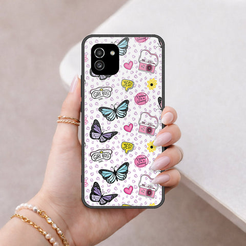 Samsung Galaxy A03 Cover - Vanilla Dream Series - HQ Ultra Shine Premium Infinity Glass Soft Silicon Borders Case