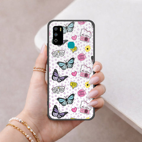 Infinix Hot 9 Play Cover - Vanilla Dream Series - HQ Ultra Shine Premium Infinity Glass Soft Silicon Borders Case
