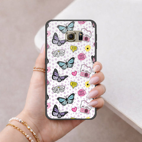 Samsung Galaxy S6 Cover - Vanilla Dream Series - HQ Ultra Shine Premium Infinity Glass Soft Silicon Borders Case