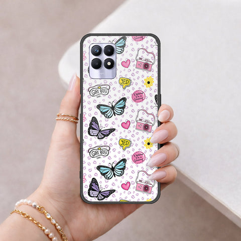 Realme 8i Cover - Vanilla Dream Series - HQ Ultra Shine Premium Infinity Glass Soft Silicon Borders Case