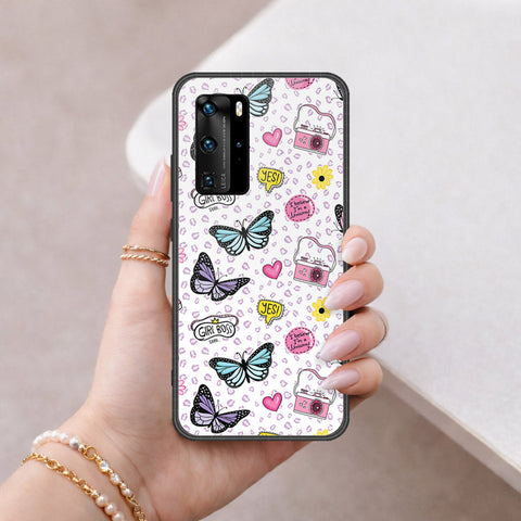 Huawei P40 Pro Cover - Vanilla Dream Series - HQ Ultra Shine Premium Infinity Glass Soft Silicon Borders Case