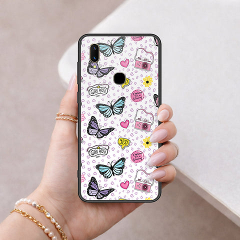 Vivo V11i Cover - Vanilla Dream Series - HQ Ultra Shine Premium Infinity Glass Soft Silicon Borders Case