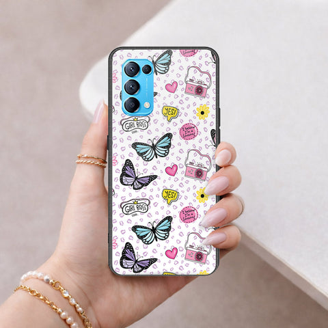 Oppo Reno 5 4G Cover - Vanilla Dream Series - HQ Ultra Shine Premium Infinity Glass Soft Silicon Borders Case