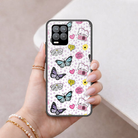 Realme 8 Cover - Vanilla Dream Series - HQ Ultra Shine Premium Infinity Glass Soft Silicon Borders Case