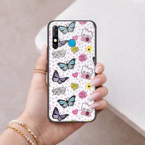 Infinix Hot 8 Cover - Vanilla Dream Series - HQ Ultra Shine Premium Infinity Glass Soft Silicon Borders Case