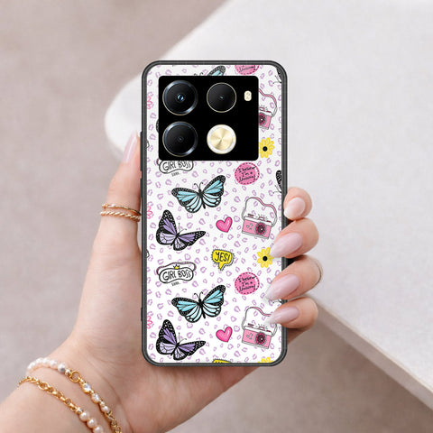 Infinix Note 40 Pro Cover - Vanilla Dream Series - HQ Ultra Shine Premium Infinity Glass Soft Silicon Borders Case