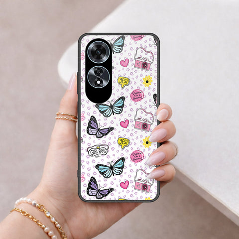 Oppo A60 Cover - Vanilla Dream Series - HQ Ultra Shine Premium Infinity Glass Soft Silicon Borders Case